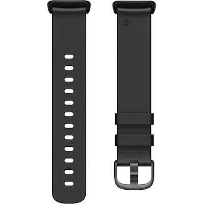 Google Fitbit Charge 6 & Charge 5 Premium Horween Leather Bands, Black (FB181LBBKS)