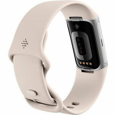 Google Fitbit Charge 6 Fitness Tracker, Porcelain/Silver Aluminum (GA05185NA)