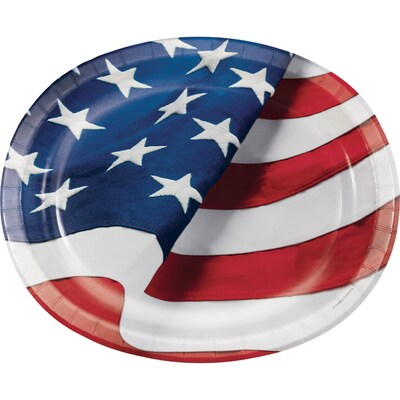 Creative Converting Freedoms Flag Oval Platters 8 pk (327199)