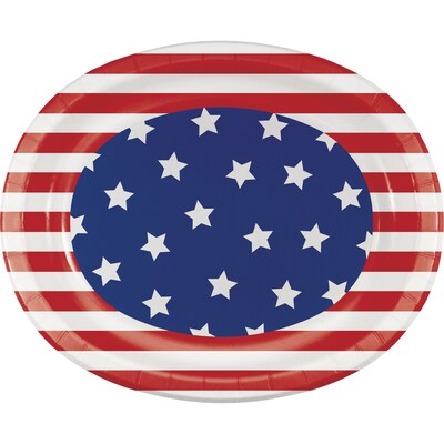 Creative Converting Patriotic Oval Platters 8 pk (327219)