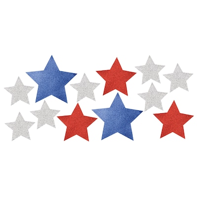 Creative Converting Patriotic Cutouts with Glitter 12 pk (328330)