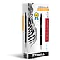 Zebra Sarasa Dry X1 Retractable Gel Pen, Medium Point, 0.7mm, Black Ink, Dozen (45610)