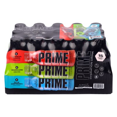 Prime Hydration Drink Variety Pack, 16.9 oz, 15/PK (220-02384)