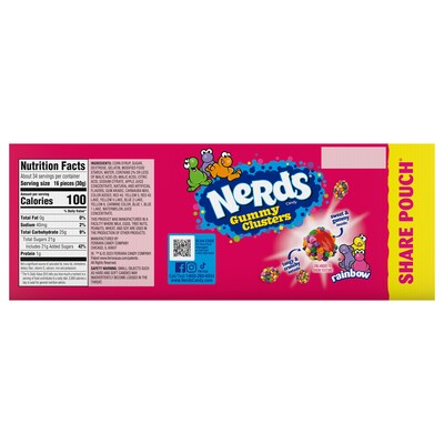Nerds Rainbow Gummy Clusters Share Pack, 3 oz., 12/Pack (220-02360)