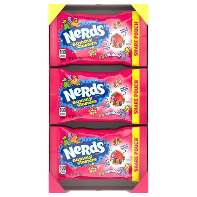 Nerds Rainbow Gummy Clusters Share Pack, 3 oz., 12/Pack (220-02360)