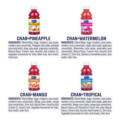Ocean Spray Tropical Variety Pack, 10 oz, 24/Pack (220-02377)