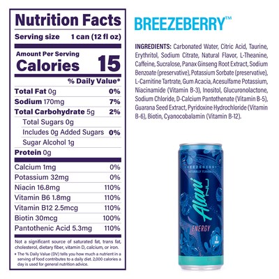 Alani Nu Energy Sweet Splash Variety Pack, 12 oz, 18/Pack (220-02374)