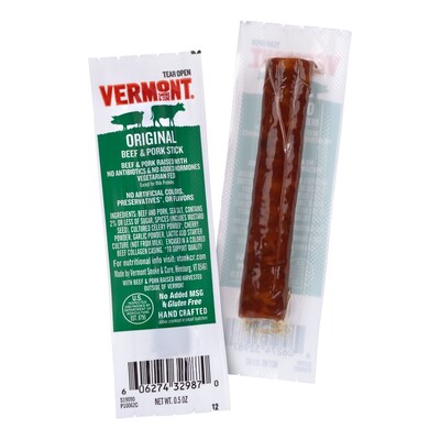 Vermont Smoke & Cure Original Mini Meat Sticks, 0.5 oz, 20/Pack (220-02353)