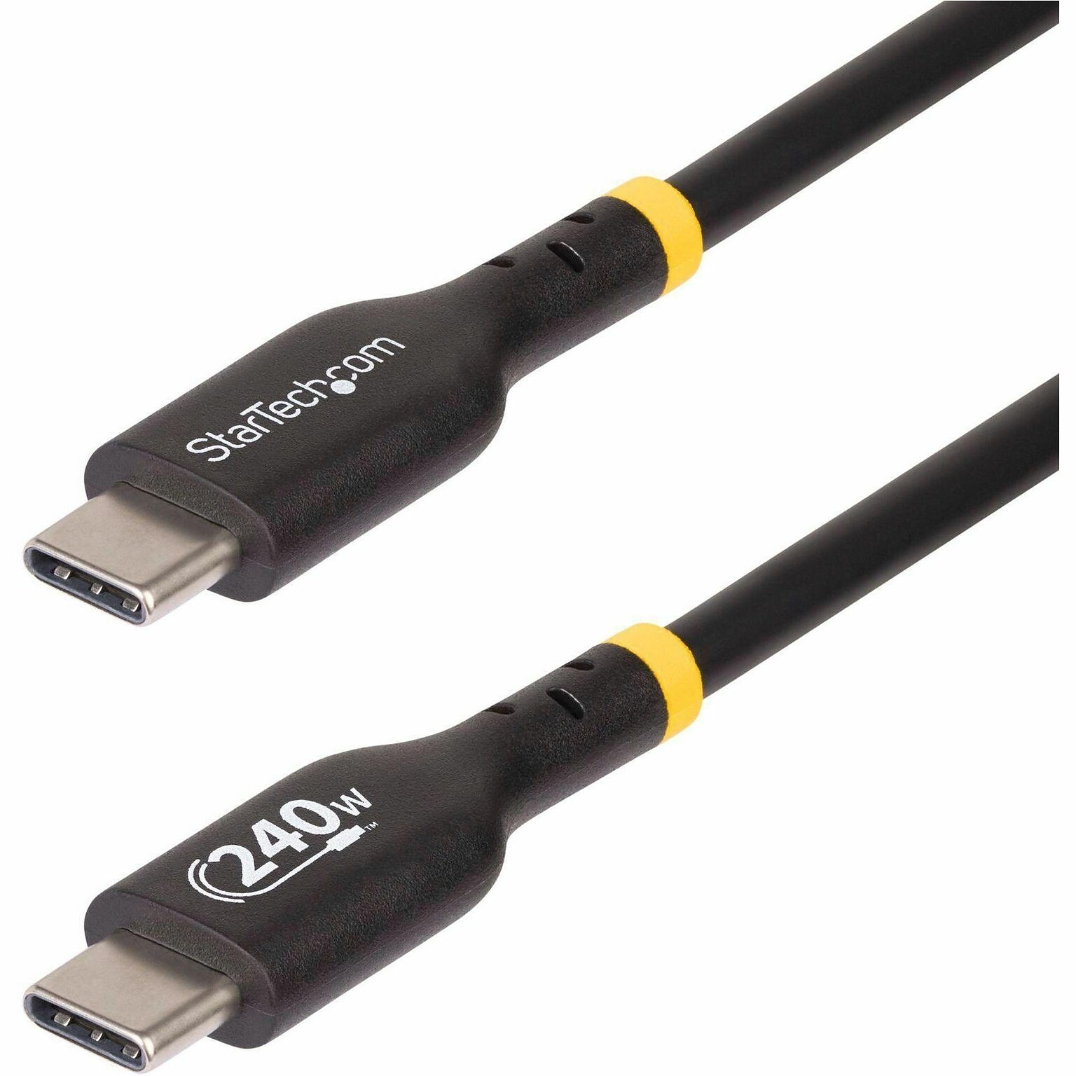 StarTech USB-C to USB-C Charging Cable, 3 ft., Black (USB2EPR3F)