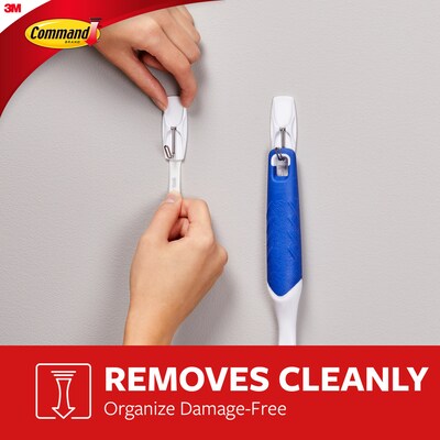 Command Medium Hook, White, 16/Pack (17065-16CLUB)