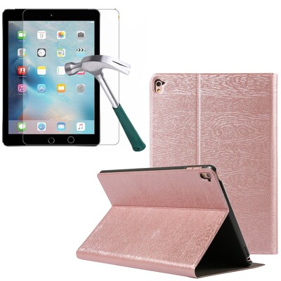 Vangoddy Bundle 2 in 1 Rose Gold Slim Folding Stand Smart Cover Case for IPad Pro 9.7  (PT_000001206_X1)