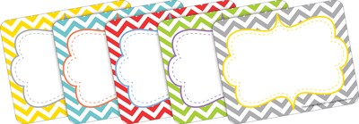 Barker Creek Beautiful Chevron File Folder, 1/3-Cut Tab, Letter Size, Assorted Colors, 107/Set (137)