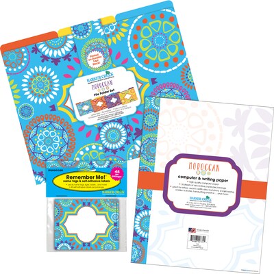 Barker Creek Moroccan File Folder, 1/3-Cut Tab, Letter Size, Assorted Colors, 107/Set (141)