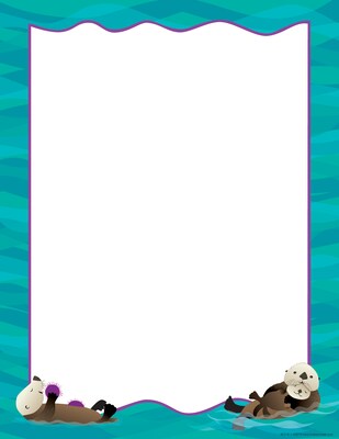Barker Creek Sea & Sky Otters File Folder, 1/3-Cut Tab, Letter Size, Assorted Colors, 107/Set (146)