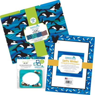 Barker Creek Sea & Sky Eagles File Folder, 1/3-Cut Tab, Letter Size, Assorted Colors, 107/Set (148)