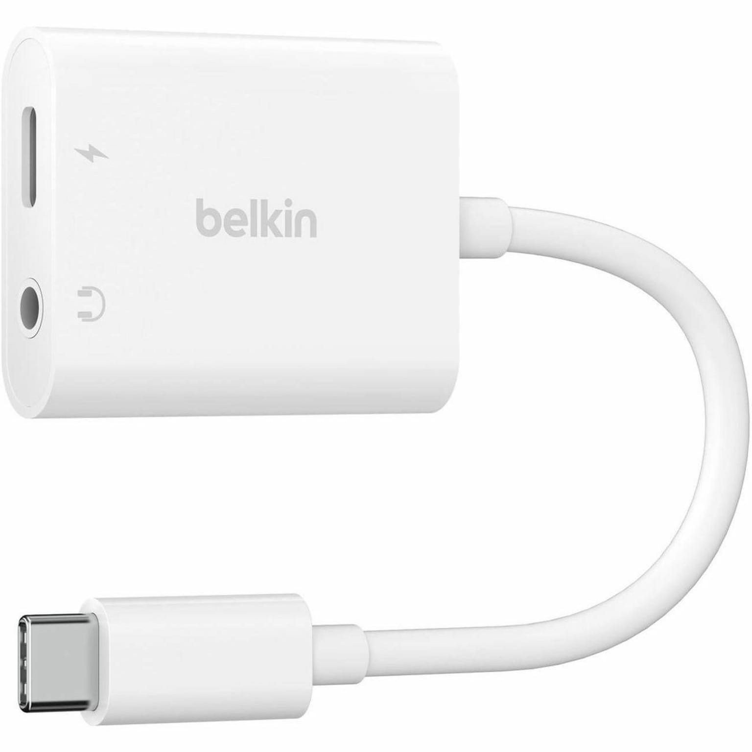 Belkin Rockstar USB-C to USB-C Charging Cable, 0.41 ft., White (NPA004BTWH)