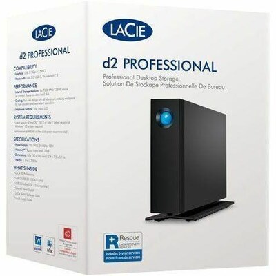 LaCie d2 Professional 24TB External SATA III Hard Drive, Black (STHA24000800)