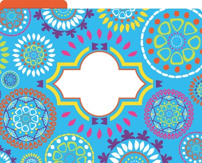 Barker Creek Moroccan File Folder, 1/3-Cut Tab, Letter Size, Assorted Colors, 12/Pack (2013)