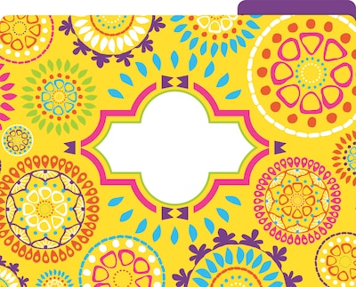 Barker Creek Moroccan File Folder, 1/3-Cut Tab, Letter Size, Assorted Colors, 12/Pack (2013)