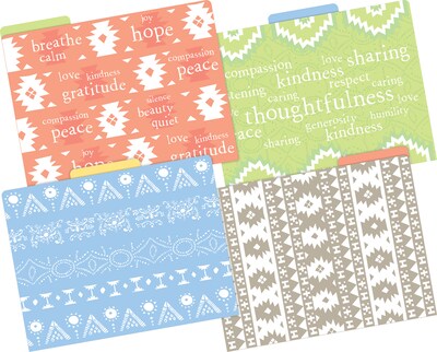 Barker Creek Thoughtfulness File Folder, 1/3-Cut Tab, Letter Size, Assorted Colors, 12/Pack (2016)