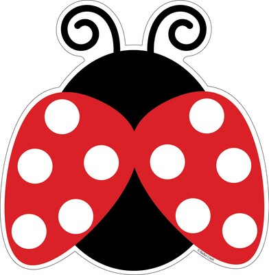Barker Creek Ladybugs & Posies Double-Sided Accents, Multi-Design Set, 36/Set (2218)