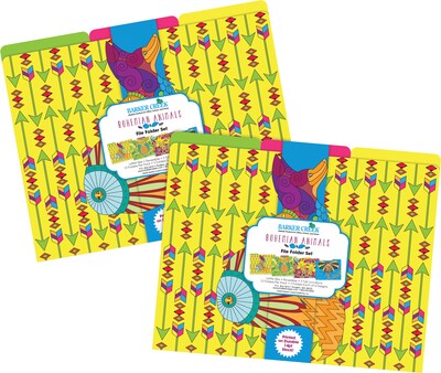 Barker Creek Beautiful Chevron File Folder, 1/3-Cut Tab, Letter Size, Assorted Colors, 24/Set (4398)