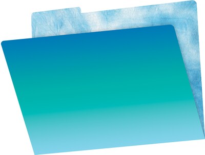 Barker Creek Tie-Dye & Ombré File Folder, 1/3-Cut Tab, Letter Size, Assorted Colors, 24/Set (4402)