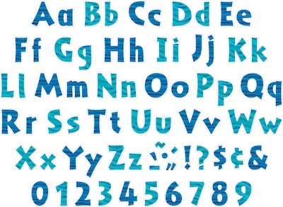 Barker Creek Thoughtfulness, Sea & Sky  4" Letters and Numbers, Multicolored, 510/Pack (4430)