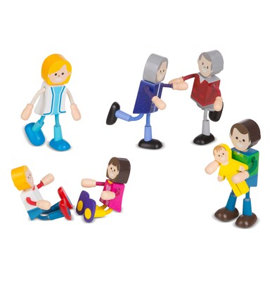 Melissa & Doug Wooden Flexible Figures- Family (2470)
