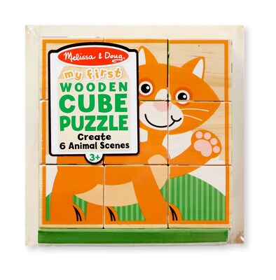 Melissa & Doug My First Wooden Cube Puzzle Animals (3769)