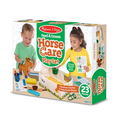Melissa & Doug Feed & Groom Horse Care Play Set (8537)