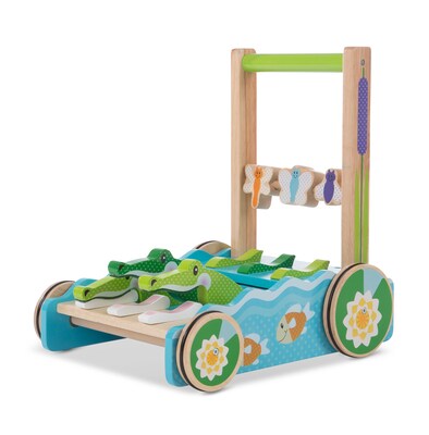 Melissa & Doug FIRST PLAY Chomp and Clack Alligator Wodden Baby Push Toy (3129)