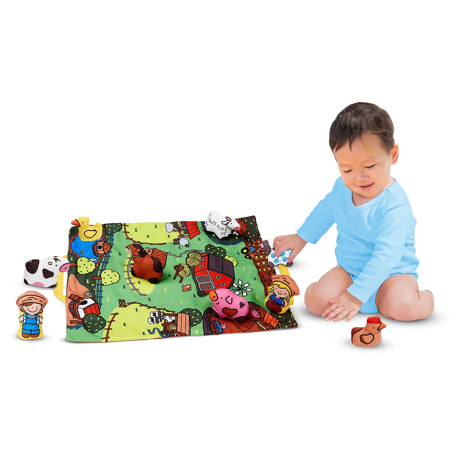 Melissa & Doug Take-Along Farm Baby and Toddler Play Mat, 6/Pack (9216-BULK)