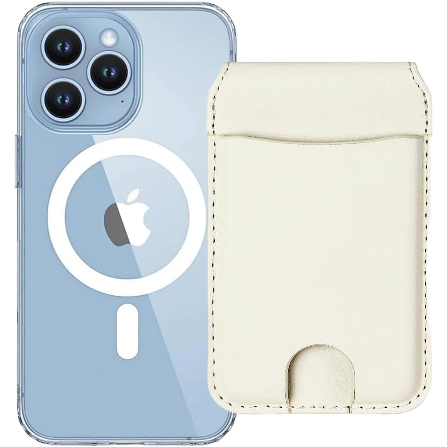 SaharaCase Hybrid-Flex Hard Shell Case with Tempered Glass Screen, Camera Protector for iPhone 15 Pro, Clear (CP459ZD126ZD131)