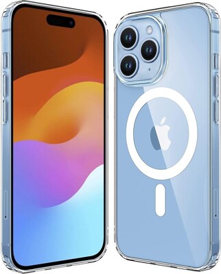 SaharaCase Hybrid-Flex Hard Shell Case with Tempered Glass Screen, Camera Protector for iPhone 15 Pro, Clear (CP459ZD126ZD131)