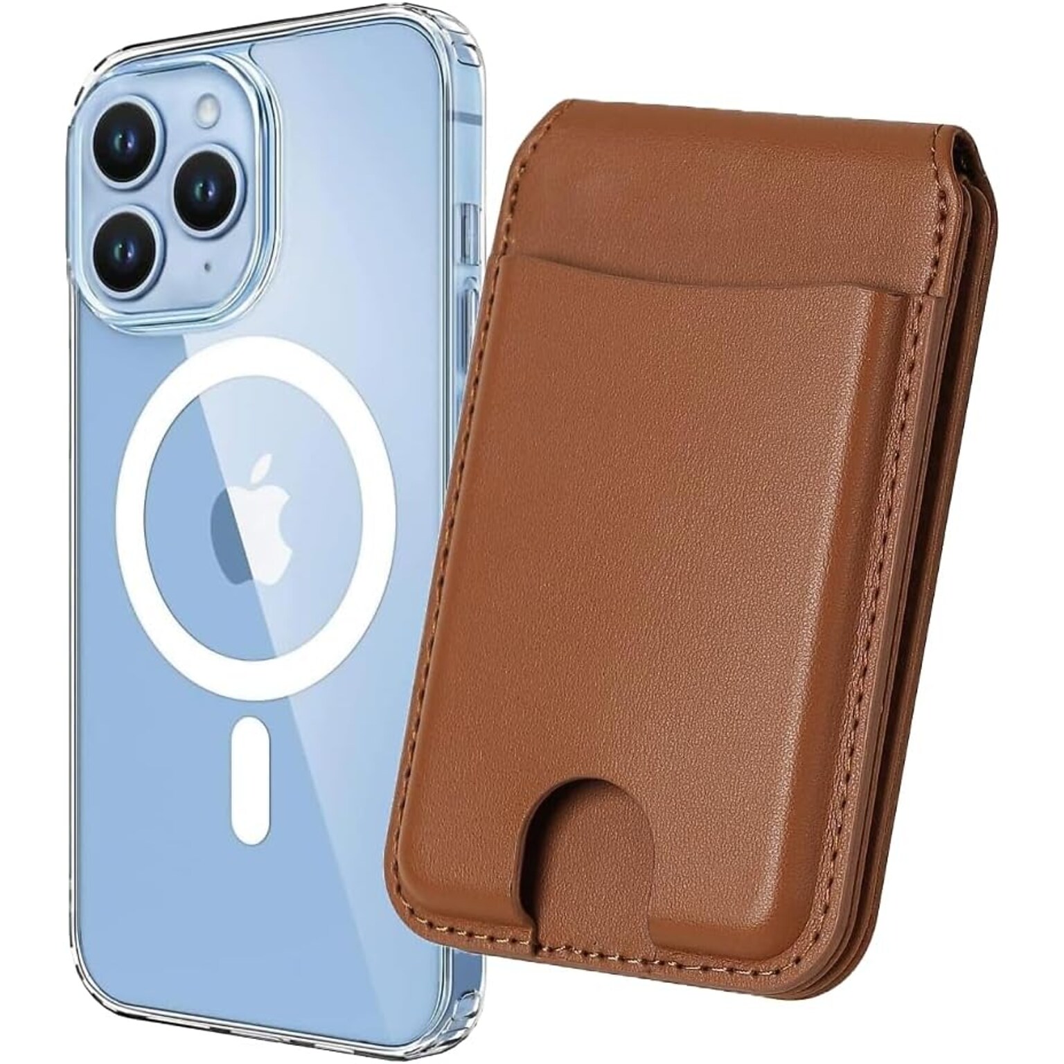 SaharaCase Hybrid-Flex Hard Shell Case with Tempered Glass Screen, Camera Protector for iPhone 15 Pro, Clear (CP459ZD126ZD131)