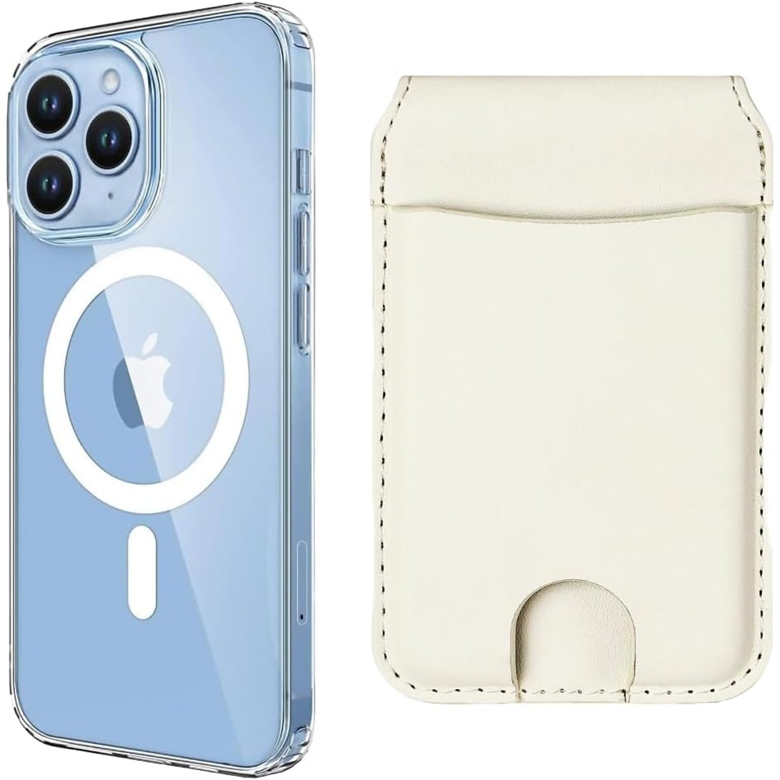 SaharaCase Hybrid-Flex Hard Shell Case with Tempered Glass Screen, Camera Protector for iPhone 15 Pro, Clear (CP459ZD126ZD131)