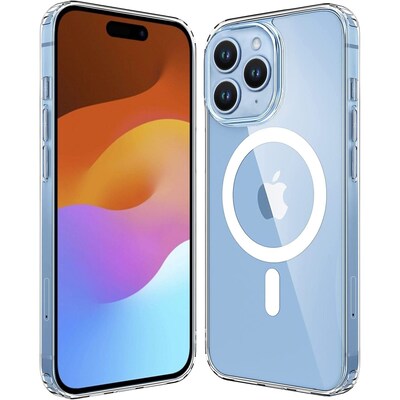 SaharaCase Hybrid-Flex Hard Shell Case, Tempered Glass Screen, Camera Protector for iPhone 15 Pro Max, Clear (CP472ZD128ZD131)