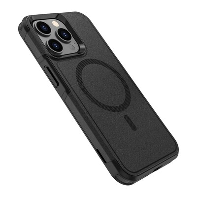 SaharaCase Armor Series Hard Shell Case, Tempered Glass Screen, Camera Protector for iPhone 15 Pro Max, Black (CP482ZD128ZD131)