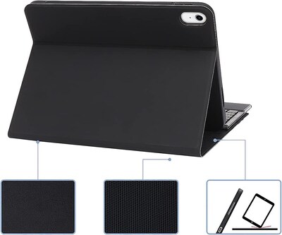 SaharaCase Apple 10.9" iPad (10th Gen) Kit Bundle - Keyboard Case with Track Pad and Tempered Glass Screen