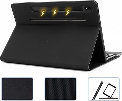 SaharaCase Samsung Galaxy Tab S9 and Tab S9 FE 11-inch Kit Bundle - ProTouch Keyboard Case with ZeroDamage Screen Protector