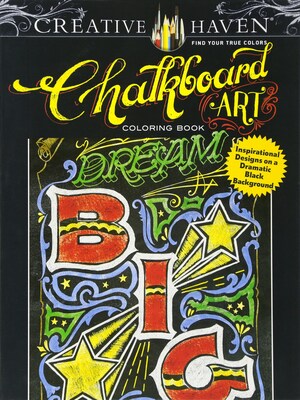 Creative Haven Chalkboard Art Adult Coloring Book, Paperback