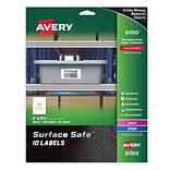 Avery Easy Peel Surface Safe  ID Labels, White, 2 x 3 1/2, 25 Sheets (61503)