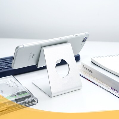 LAX Cell Phone Stand Holder, Silver (LAXALSTND02-SLV)