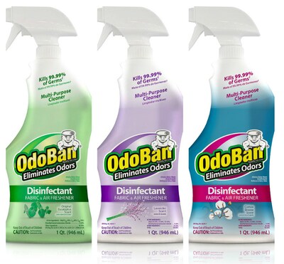 OdoBan Disinfectant Odor Eliminator Ready-to-Use 32 oz. Spray, Scent Variety, 3/Pack (OBV3PK-STP)