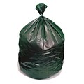Heritage, Trash Bags, 40-50 Gallon, 37x46, High Density, 14 Mic, Green, 1 roll of 100 bags