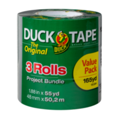 Duck Tape® Brand Original Strength Duct Tape, Silver, 1.88 X 55 Yards, 3 Pack (241640)