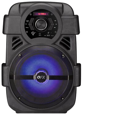 QFX PBX-8 8 Rechargeable Party Speaker with Bluetooth/USB and FM Player, Refurbished