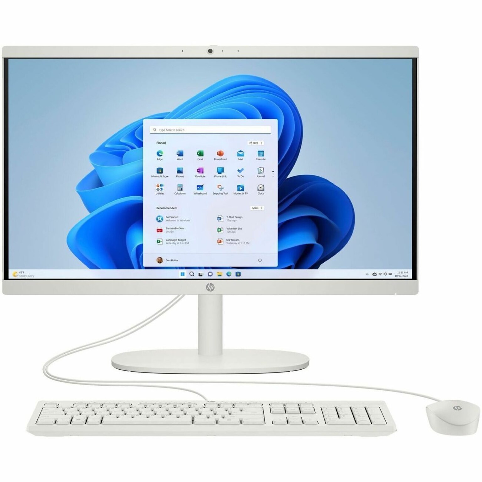 HP 22-dg0140 9U9S0AA All-in-One Desktop Computer, Intel N200, 8GB Memory, 512GB SSD (9U9S0AA#ABA)