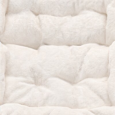 Flash Furniture Archer Faux Shearling Folding Saucer Chair, Ivory (FVFSC027IVSGD)